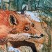 Forest Fox painting by artist Nicky Perryman