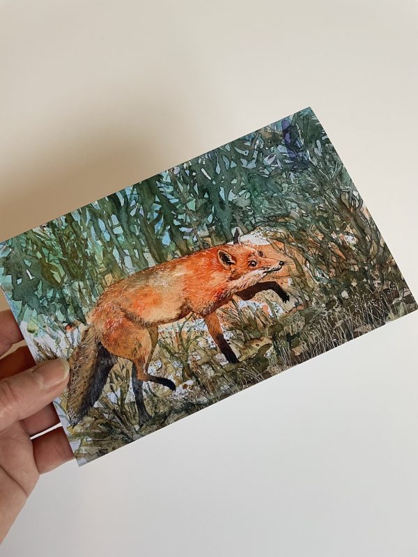 Forest Fox greeting card by Nicky Perryman