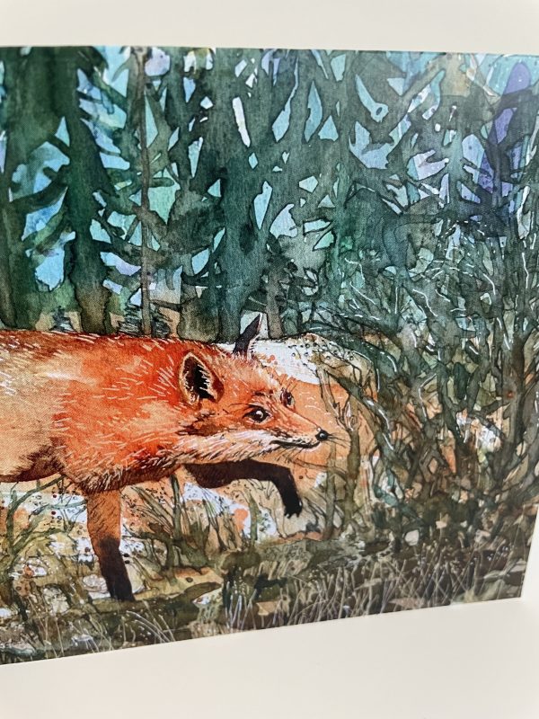 Forest Fox greeting card by artist Nicky Perryman