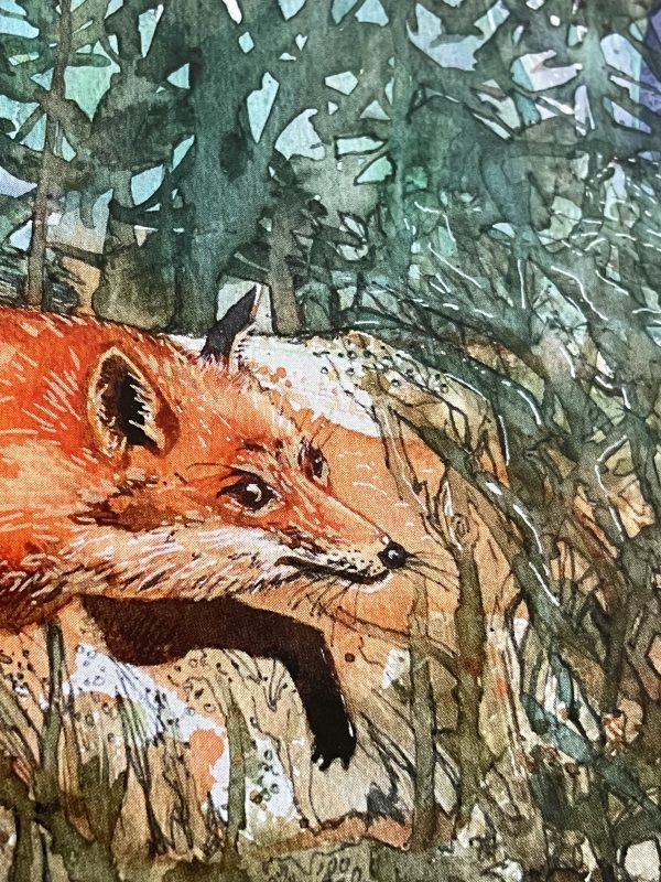 Forest Fox greeting card by artist Nicky Perryman