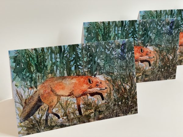 Forest Fox greeting card by artist Nicky Perryman